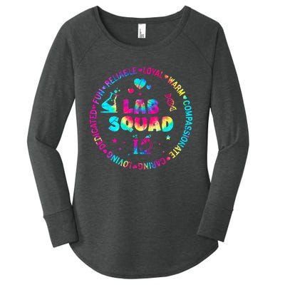 Tie Dye Lab Week Lab Squad Lab Tech Laboratory Assistant Women's Perfect Tri Tunic Long Sleeve Shirt