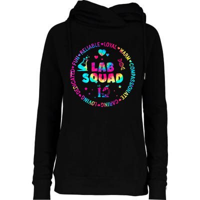 Tie Dye Lab Week Lab Squad Lab Tech Laboratory Assistant Womens Funnel Neck Pullover Hood