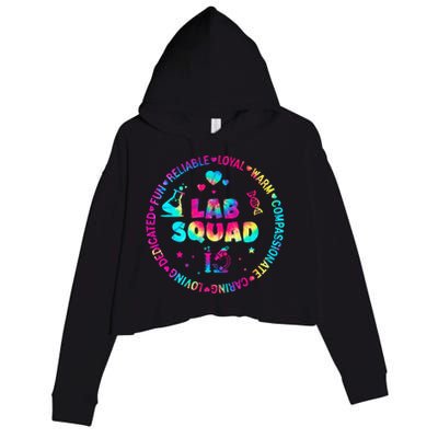 Tie Dye Lab Week Lab Squad Lab Tech Laboratory Assistant Crop Fleece Hoodie