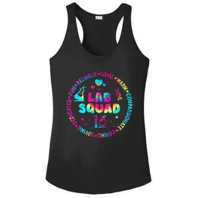 Tie Dye Lab Week Lab Squad Lab Tech Laboratory Assistant Ladies PosiCharge Competitor Racerback Tank