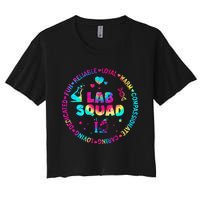 Tie Dye Lab Week Lab Squad Lab Tech Laboratory Assistant Women's Crop Top Tee