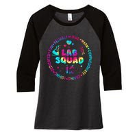 Tie Dye Lab Week Lab Squad Lab Tech Laboratory Assistant Women's Tri-Blend 3/4-Sleeve Raglan Shirt