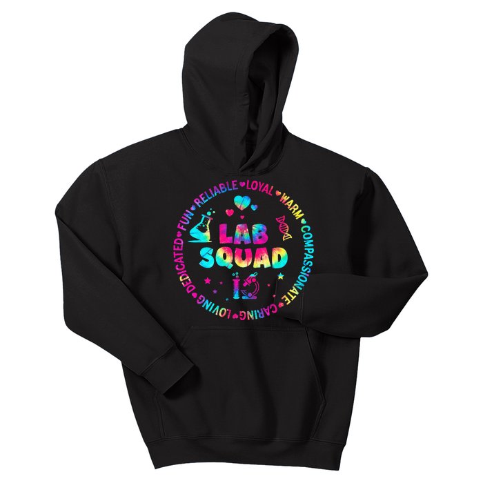 Tie Dye Lab Week Lab Squad Lab Tech Laboratory Assistant Kids Hoodie