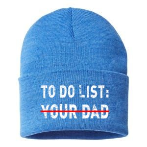 To Do List Your Dad Funny Mom Joke Sarcastic Todo List Gift Sustainable Knit Beanie