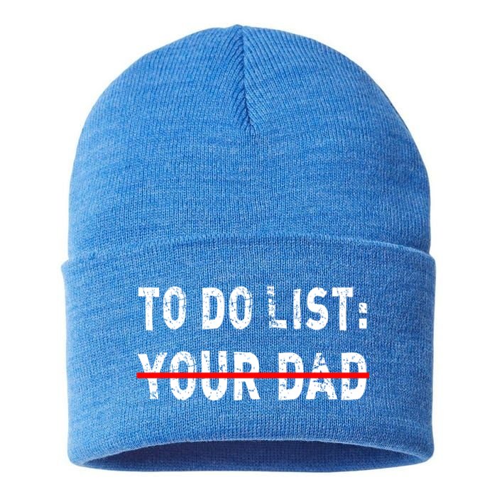 To Do List Your Dad Funny Mom Joke Sarcastic Todo List Gift Sustainable Knit Beanie