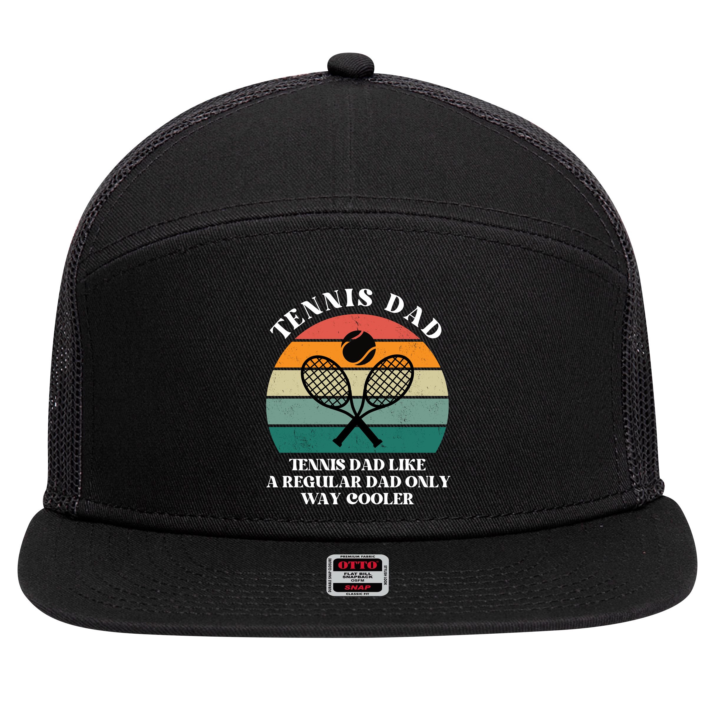 Tennis Dad Like A Regular Dad Only Way Cooler 7 Panel Mesh Trucker Snapback Hat