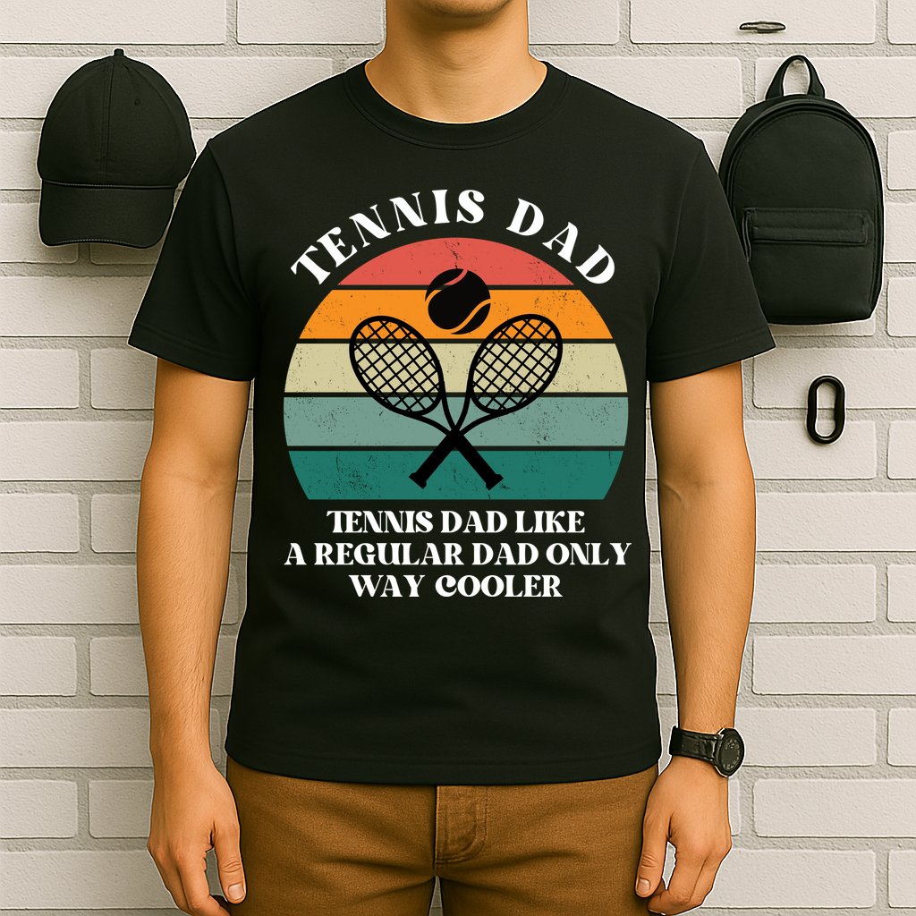 Tennis Dad Like A Regular Dad Only Way Cooler T-Shirt