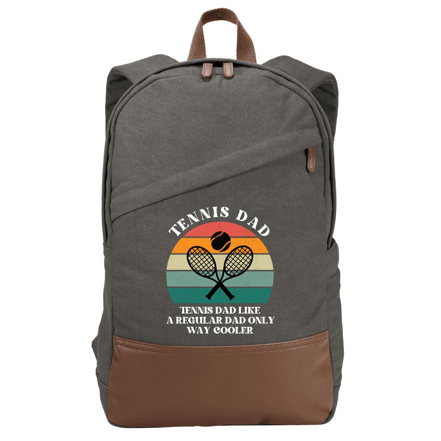 Tennis Dad Like A Regular Dad Only Way Cooler Cotton Canvas Backpack