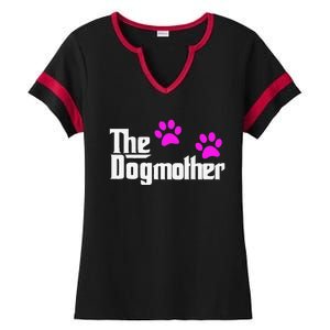 The DogmotherDog Lover Mothers Day Cute Idea Ladies Halftime Notch Neck Tee