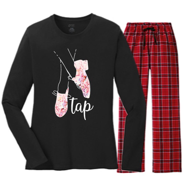 Tap Dance Lover Tap Dancer Dancing Teacher Women's Long Sleeve Flannel Pajama Set 