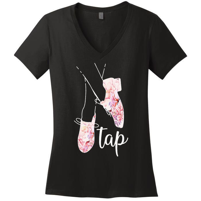 Tap Dance Lover Tap Dancer Dancing Teacher Women's V-Neck T-Shirt