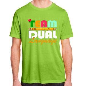 Team Dual Language Teachers Back To School Squad Adult ChromaSoft Performance T-Shirt