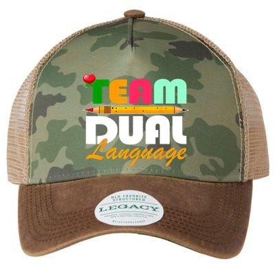 Team Dual Language Teachers Back To School Squad Legacy Tie Dye Trucker Hat
