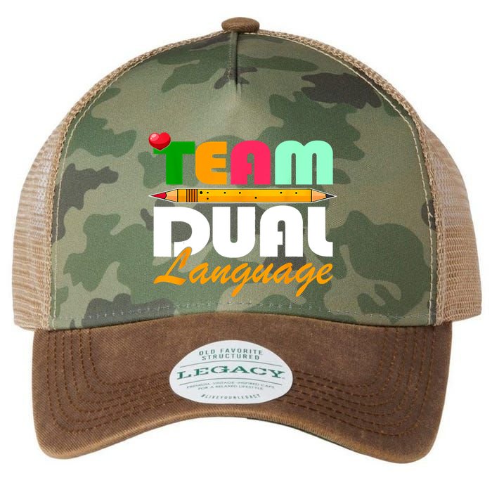 Team Dual Language Teachers Back To School Squad Legacy Tie Dye Trucker Hat