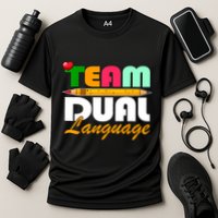 Team Dual Language Teachers Back To School Squad Cooling Performance Crew T-Shirt