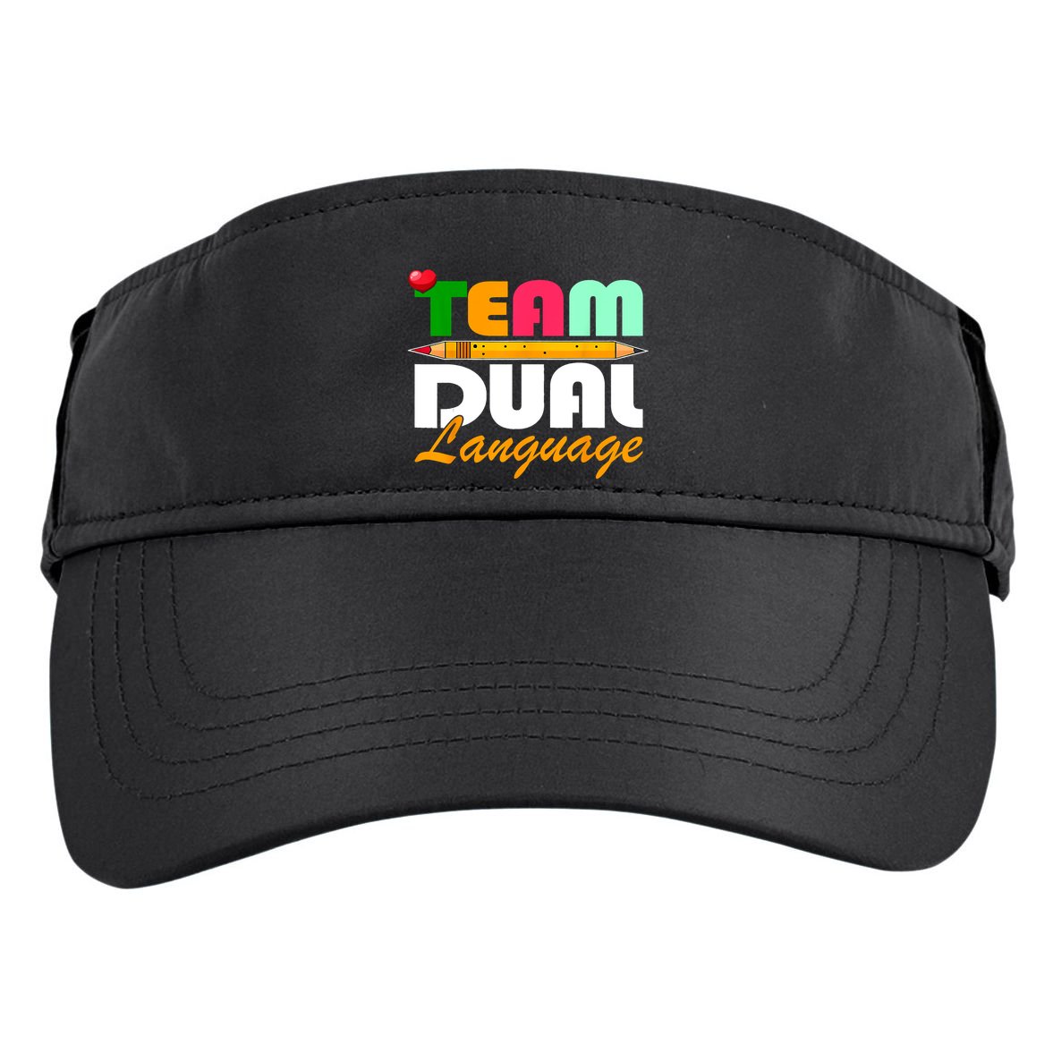 Team Dual Language Teachers Back To School Squad Adult Drive Performance Visor