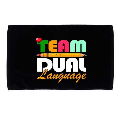 Team Dual Language Teachers Back To School Squad Microfiber Hand Towel