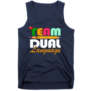 Team Dual Language Teachers Back To School Squad Tank Top