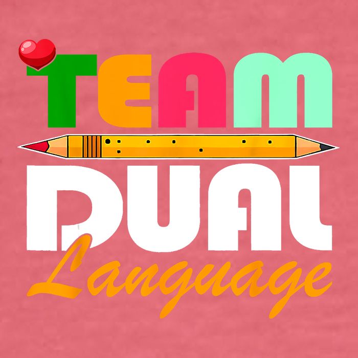 Team Dual Language Teachers Back To School Squad Garment-Dyed Sweatshirt