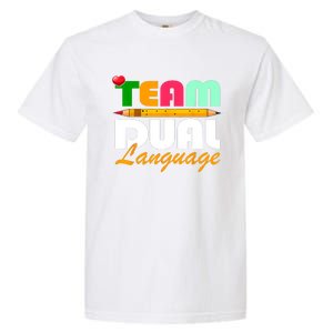 Team Dual Language Teachers Back To School Squad Garment-Dyed Heavyweight T-Shirt