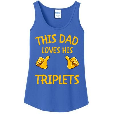 This Dad Loves His Triplets Ladies Essential Tank