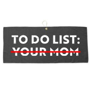 To Do List Your Mom Large Microfiber Waffle Golf Towel