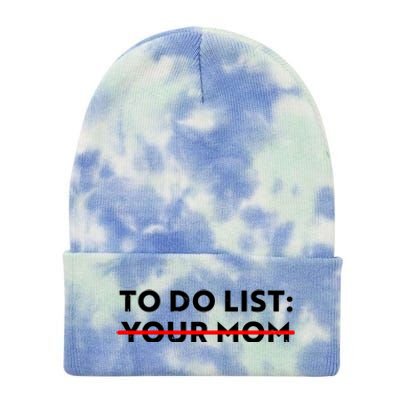 To Do List Your Mom Tie Dye 12in Knit Beanie