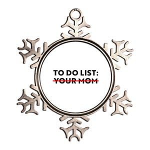 To Do List Your Mom Metallic Star Ornament