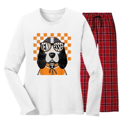 Tennessee Dog Lovers Coonhound Women's Long Sleeve Flannel Pajama Set 