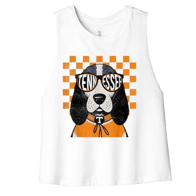 Tennessee Dog Lovers Coonhound Women's Racerback Cropped Tank