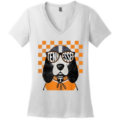 Tennessee Dog Lovers Coonhound Women's V-Neck T-Shirt