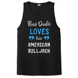 This Dude Loves His American Bulljack Great Gift PosiCharge Competitor Tank