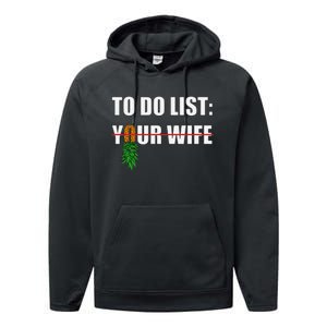 To Do List Your Wife Funny Swinger Upside Down Pineapple Performance Fleece Hoodie