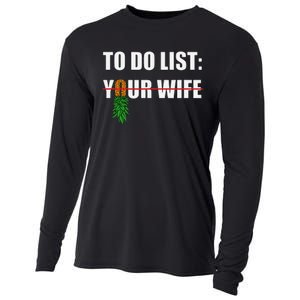 To Do List Your Wife Funny Swinger Upside Down Pineapple Cooling Performance Long Sleeve Crew