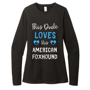 This Dude Loves His American Foxhound Funny Gift Womens CVC Long Sleeve Shirt