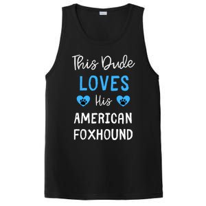 This Dude Loves His American Foxhound Funny Gift PosiCharge Competitor Tank