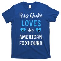 This Dude Loves His American Foxhound Funny Gift T-Shirt