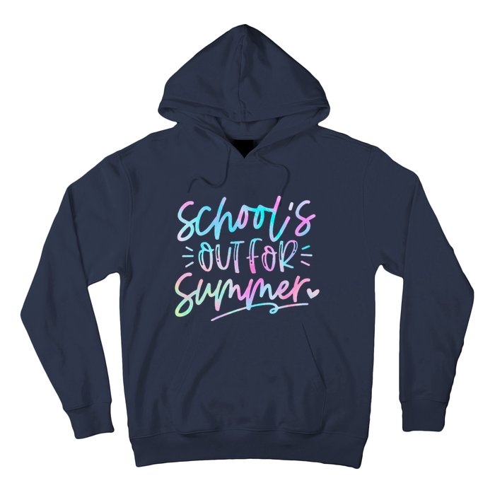 Tie Dye Last Day Of School Schools Out For Summer Teacher Hoodie