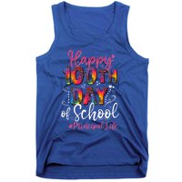 Tie Dye Leopard Happy 100th Day Of School Principal Life Gift Tank Top