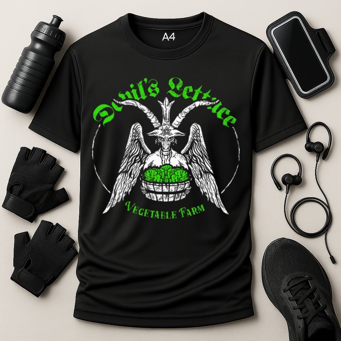 The Devils Lettuce Vegetable Farm Dank Meme Funny Cooling Performance Crew T-Shirt