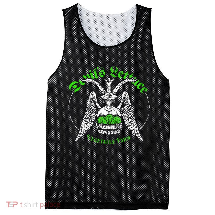 The Devils Lettuce Vegetable Farm Dank Meme Funny Mesh Reversible Basketball Jersey Tank