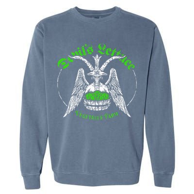 The Devils Lettuce Vegetable Farm Dank Meme Funny Garment-Dyed Sweatshirt