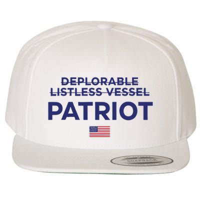 Trump Deplorable Listless Vessel Patriot Wool Snapback Cap
