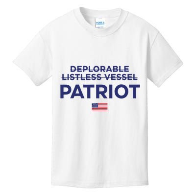 Trump Deplorable Listless Vessel Patriot Kids T-Shirt