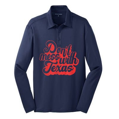 Texas DonT Mess With The Texas Silk Touch Performance Long Sleeve Polo