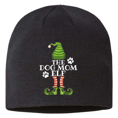 The Dog Mom Elf Family Matching Christmas Dog Owner Sustainable Beanie