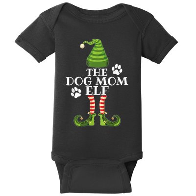 The Dog Mom Elf Family Matching Christmas Dog Owner Baby Bodysuit