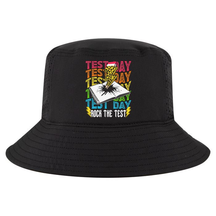 Testing Day Motivational School Teacher Rock The Test Day Cool Comfort Performance Bucket Hat