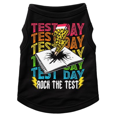 Testing Day Motivational School Teacher Rock The Test Day Doggie Tank