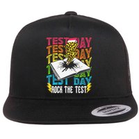 Testing Day Motivational School Teacher Rock The Test Day Flat Bill Trucker Hat